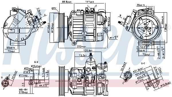 Compressor, air conditioning ** FIRST FIT ** 89463