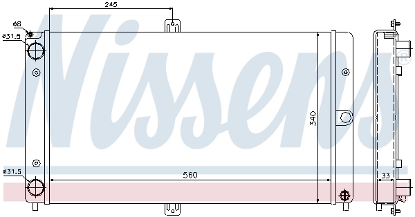 NISSENS 623552 Radiator, engine cooling