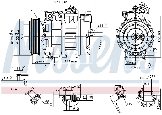 NISSENS 89487 Compressor, air conditioning