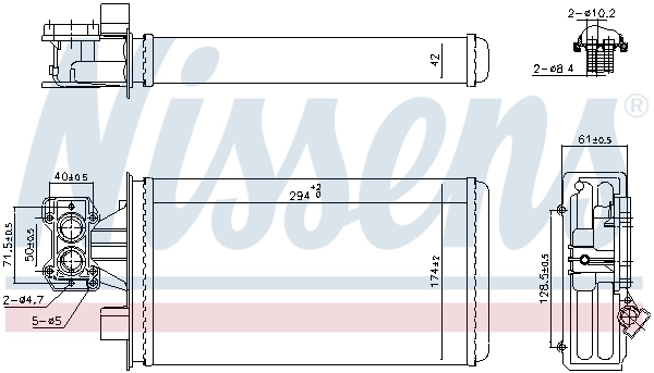 NISSENS 707207 Heat Exchanger, interior heating