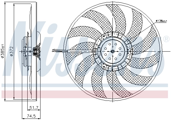Fan, engine cooling 85638
