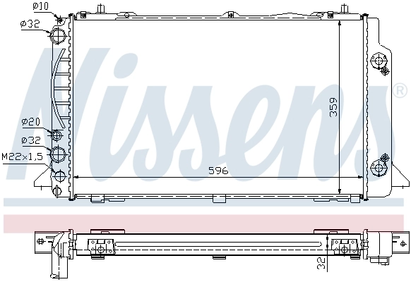 NISSENS 60448A Radiator, engine cooling
