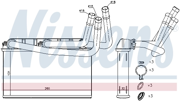 Heat Exchanger, interior heating ** FIRST FIT ** 70531