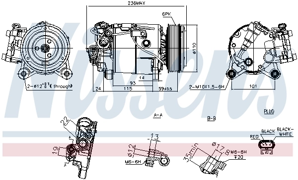 Compressor, air conditioning ** FIRST FIT ** 891019