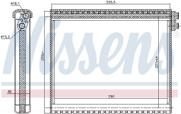 NISSENS 92341 Evaporator, air conditioning