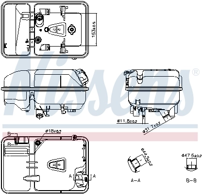 NISSENS 996074 Expansion Tank, coolant