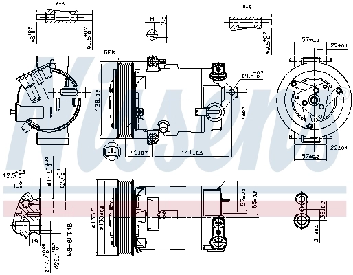 NISSENS 890057 Compressor, air conditioning