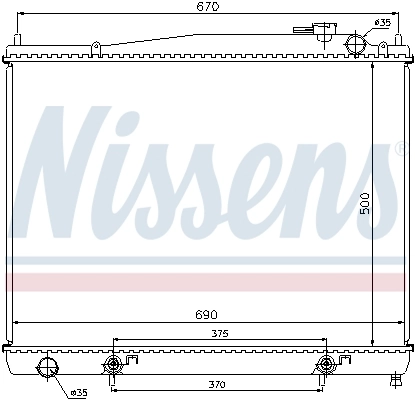 NISSENS 68715 Radiator, engine cooling