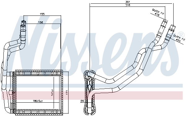 Heat Exchanger, interior heating 707211