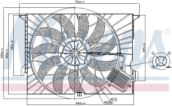 Fan, engine cooling 85818