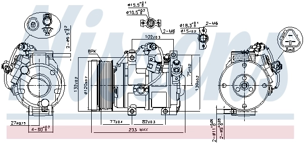 Compressor, air conditioning ** FIRST FIT ** 89511