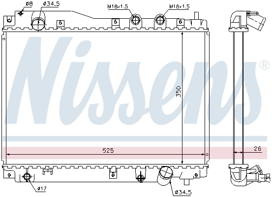 NISSENS 68109 Radiator, engine cooling