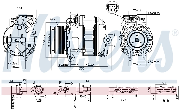 Compressor, air conditioning ** FIRST FIT ** 890037