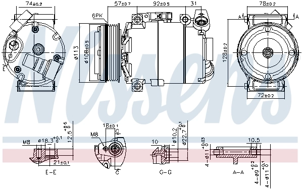 Compressor, air conditioning ** FIRST FIT ** 890714