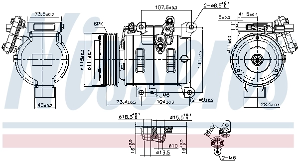 Compressor, air conditioning ** FIRST FIT ** 890614