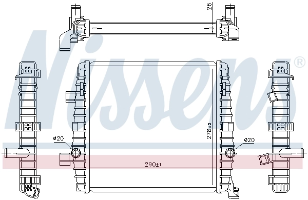 NISSENS 65319 Low Temperature Cooler, charge air cooler
