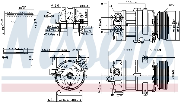Compressor, air conditioning ** FIRST FIT ** 89590