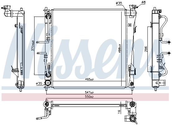NISSENS 666220 Radiator, engine cooling