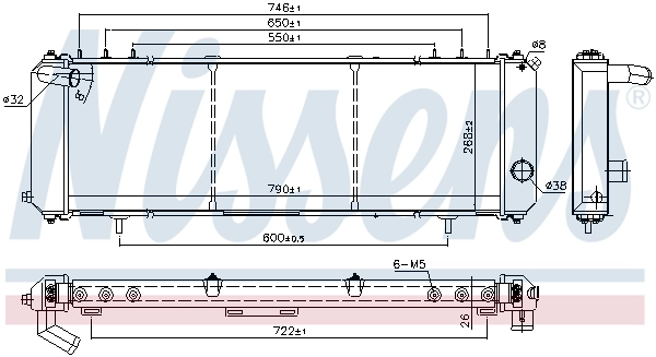 Radiator, pendingin mesin 61008