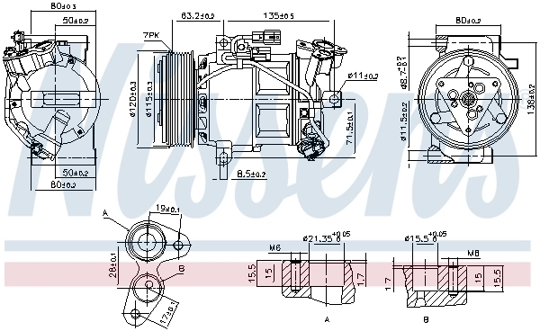 Compressor, air conditioning ** FIRST FIT ** 890653