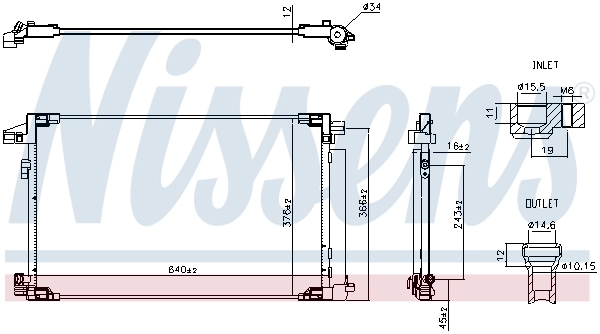 NISSENS 941375 Condenser, air conditioning