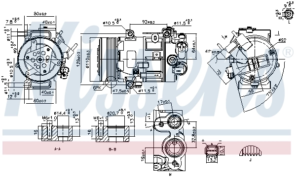 Compressor, air conditioning ** FIRST FIT ** 890420