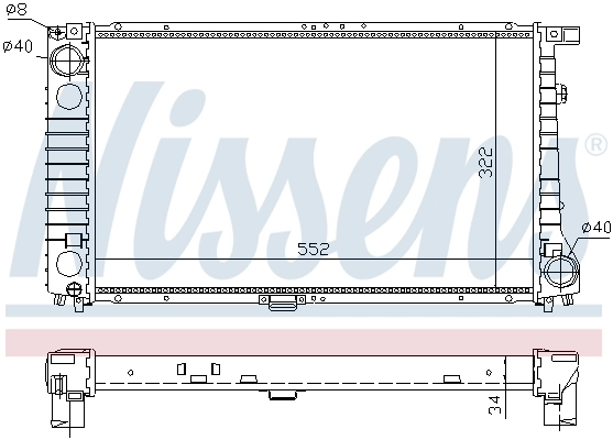 NISSENS 60744A Radiator, engine cooling
