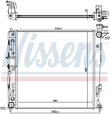 NISSENS 675022 Radiator, engine cooling