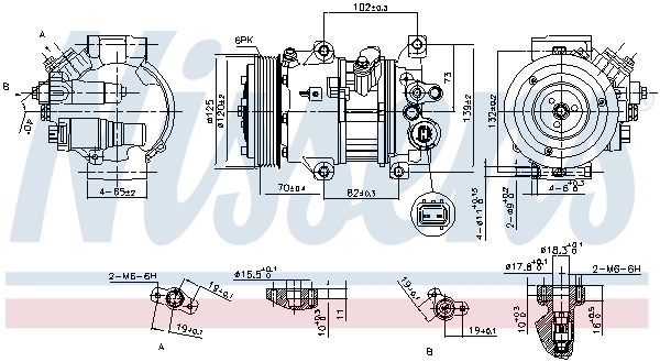 Compressor, air conditioning ** FIRST FIT ** 890650