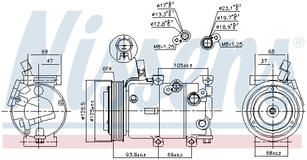 NISSENS 890237 Compressor, air conditioning