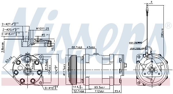 NISSENS 89489 Compressor, air conditioning
