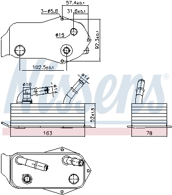 Oil Cooler, automatic transmission 91353