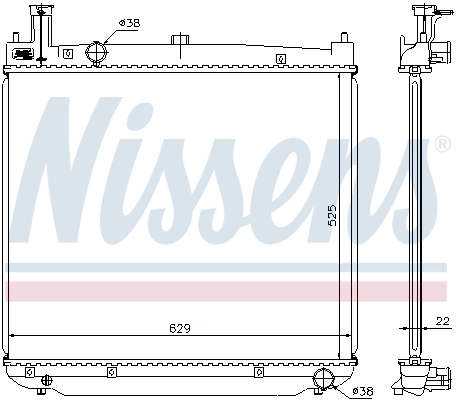 NISSENS 64649A Radiator, engine cooling