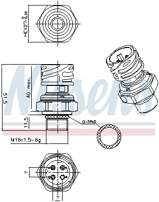 Pressure Switch, air conditioning ** FIRST FIT ** 301107