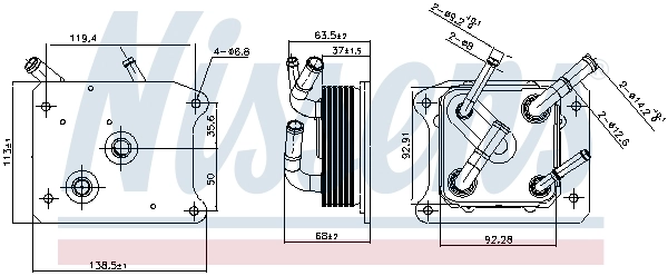 NISSENS 91292 Oil Cooler, automatic transmission