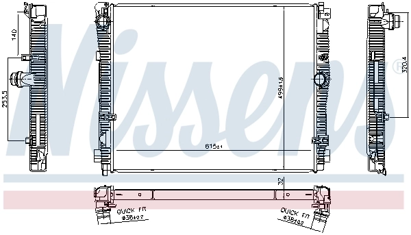 Radiator, engine cooling 606783