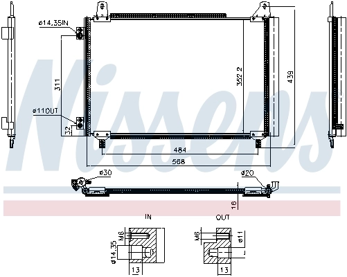 NISSENS 941243 Condenser, air conditioning
