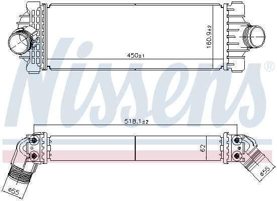 NISSENS 961230 Charge Air Cooler