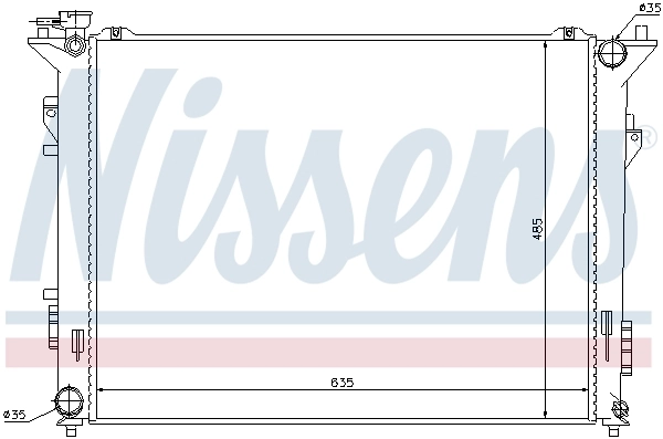 NISSENS 66998 Radiator, engine cooling