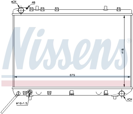 NISSENS 61668 Radiator, engine cooling