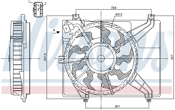 Fan, engine cooling 85893