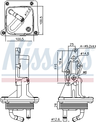 NISSENS 91375 Oil Cooler, engine oil