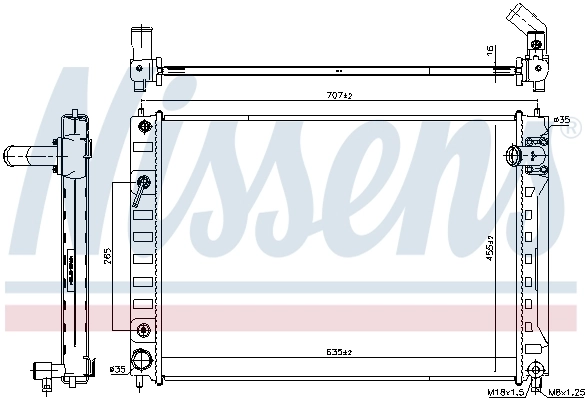 NISSENS 606542 Radiator, engine cooling