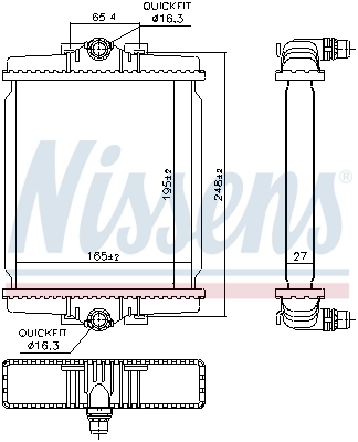 NISSENS 606863 Radiator, engine cooling