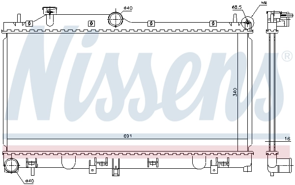 NISSENS 67717 Radiator, engine cooling