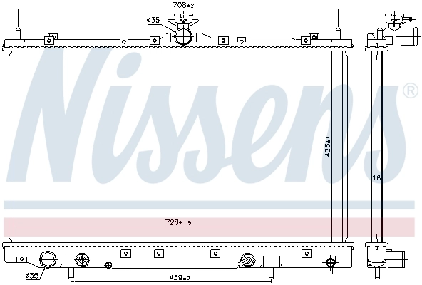 NISSENS 628975 Radiator, engine cooling