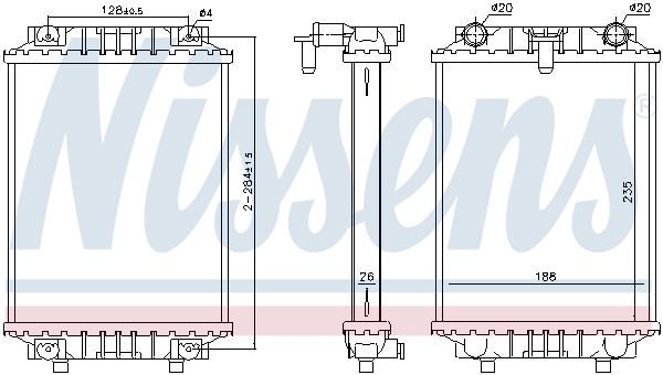 Radiator, engine cooling 60351