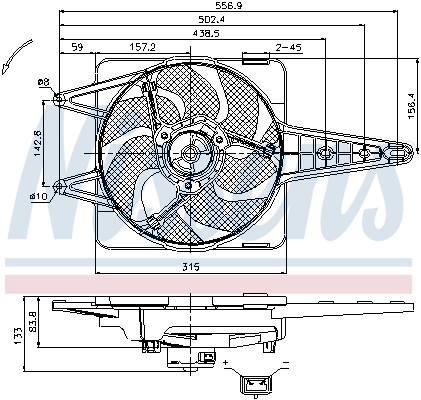 Fan, engine cooling 85341