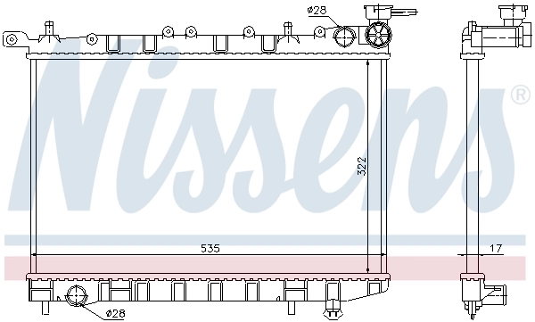 Radiator, engine cooling 62949