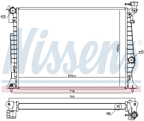 NISSENS 606953 Radiator, engine cooling